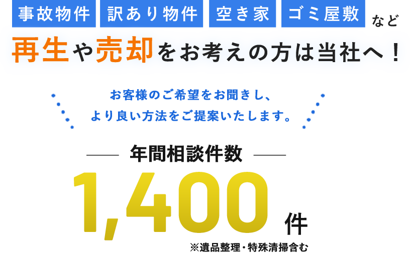 再生や売却をお考えの方は当社へ！