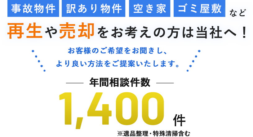 再生や売却をお考えの方は当社へ！